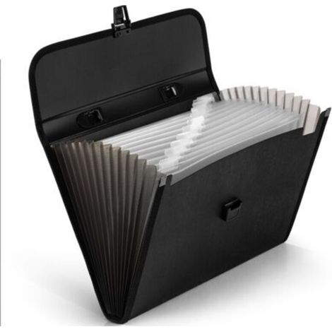Trieur Document 13 Compartiments en Format A4,Accordéon Classeur avec Couvercle, Extensible Rangement Papier Administratif Trieur Pochette à Soufflet pour Bureau école ou Maison (1/5)