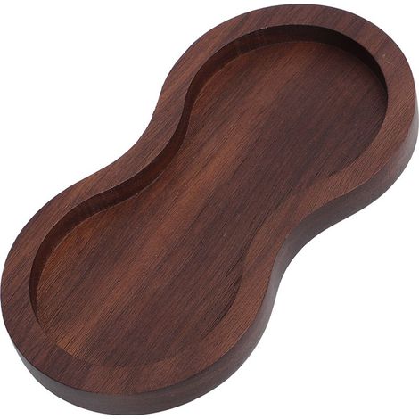 Tapis de tasseur à café en bois de noyer, réutilisable, fente précise, léger et compact, pour restaurants et bars. (1/5)