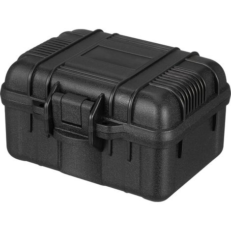 Mallette à Outils en Pp Légère, Petite Boîte de Rangement Noire Valise Plastique Outils, Boîte à Outils de Manutention Portable, Rangement Outillage pour Usage Professionnel Extérieur (1/5)