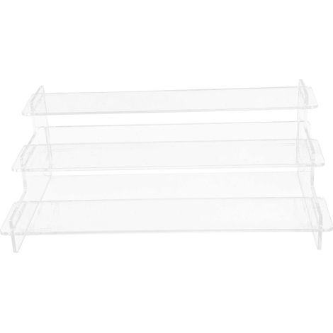 Présentoir à parfums en acrylique transparent, type escalier, lot de 3 pièces - Robuste, pratique et facile à assembler (1/5)
