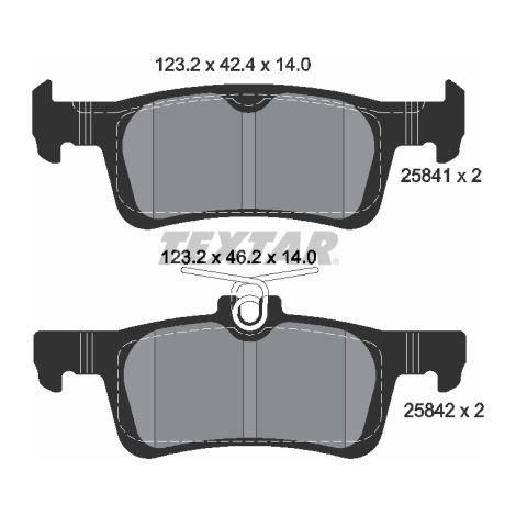 Kit de plaquettes de frein, frein à disque Textar 2584104 FORD 2096245 2112004