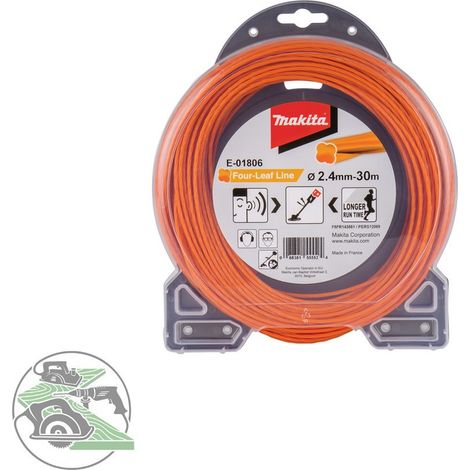 Makita Mähfaden Four-Leaf Orange 30 m Ø 2,4 mm - E-01806