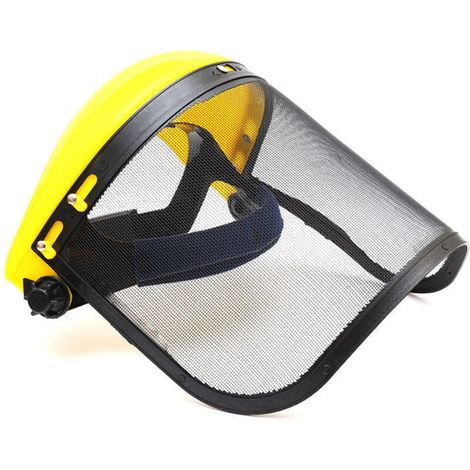 Casque de sécurité pour tailles d’arbres et élagage, avec masque intégral en maille résistant, protection forestière et agricole – conforme aux normes CE