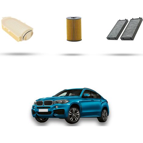 Kit tagliando 3 filtri compatibile con Bmw x6 (F16, F86) 50i 330kw dal 2014 (1/5)