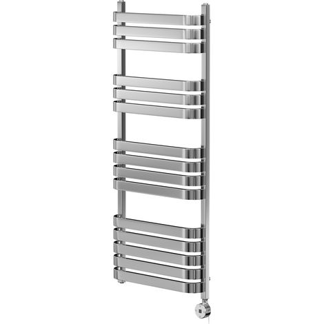 Wholesale Domestic Vasco Chrome 1200mm x 500mm Digital Thermostatic Electric Heated Towel Rail (1/5)