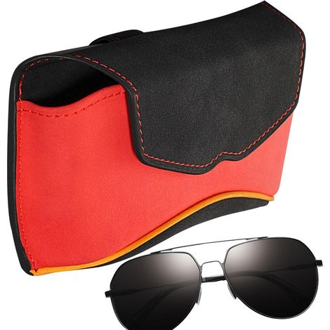 Support de lunettes de soleil de voiture Clip de support de lunettes de voiture, fermeture magnétique, boîte à lunettes pour la plupart des voitures, SUV, camping-cars, camions