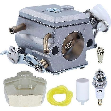 Carburateur avec filtre à air et kit de bougie d'allumage pour moteur de tronçonneuse Husqvarna 365, 362, 371 et 372 (1/2)