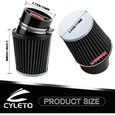 62mm go-kart air filter compatible with Predator 212cc/196cc/Coleman CT200U (1/4)