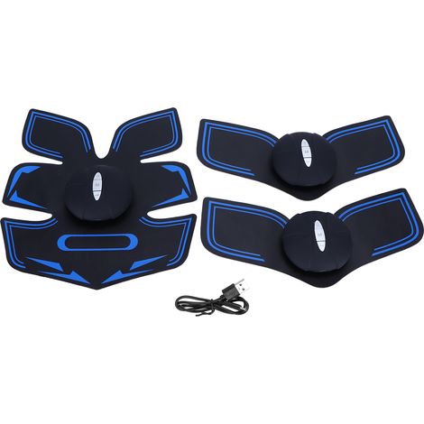 Lot de 2 électrodes rechargeables pour stimulateur abdominal EMS, appareil de musculation et fitness abdominal (1/5)