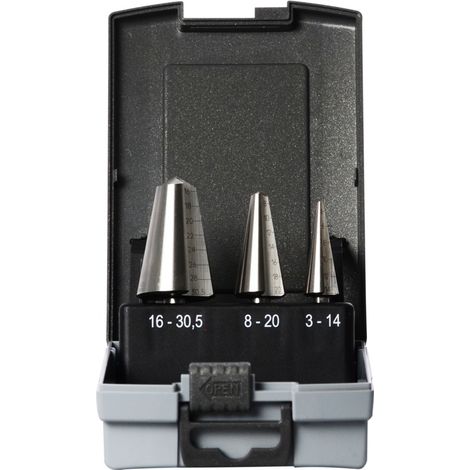 Projahn Blechschälbohrer-Set HSS-G 3-tlg. Größen 1-2-3 / Ø 3,0 - 30,5 mm (1/2)