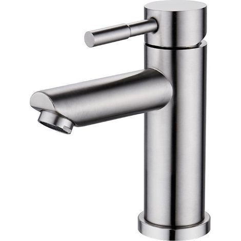 Bassin froid robinet de salle de bain durable cuivre finition chrome cartouche aérateur facile à nettoyer ou à remplacer (1/5)