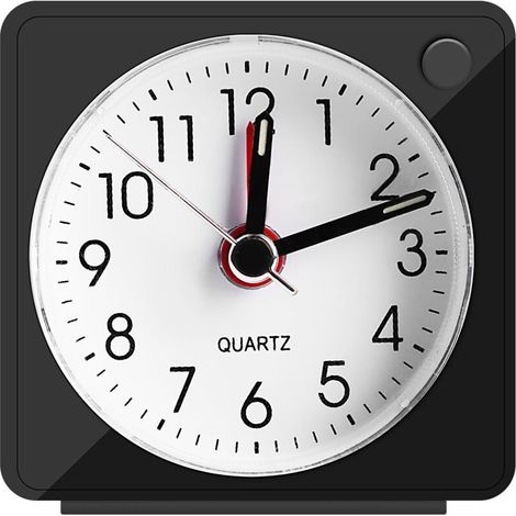 Réveil Analogique Silencieux, Petite Réveil De Voyage Silencieux avec Snooze et Lumière, Réveils Analogiques à Quartz pour Chambre à Coucher Bureau Voyage (1/4)