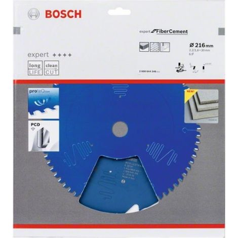 Hoja de sierra circular DE 216 mm Z.6 Taladro TCG Corte de 30 mm Ancho 2.2 mm HM BOSCH