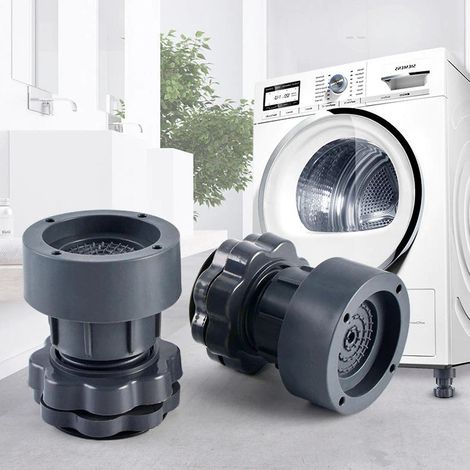 4 Pices Tapis Anti Vibration Machine A Laver, Ajustable Patin Anti Vibration Lave Linge, Pied Machine A Laver Anti Vibration, Tampons Pied Machin (1/5)