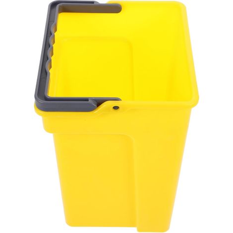 Seau de Nettoyage en Plastique Jaune 4 litres avec Poignée Seau Carré pour Serpillière Portable Maison Bureau École Ménager Pratique (1/5)