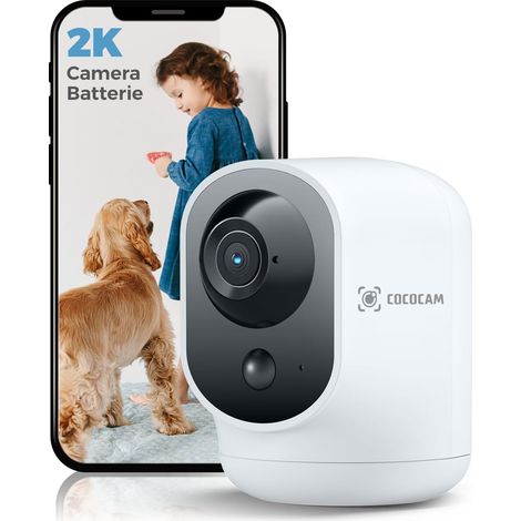 2K Camera Surveillance WiFi Interieur sans Fil Batterie 5200mAh (1/5)