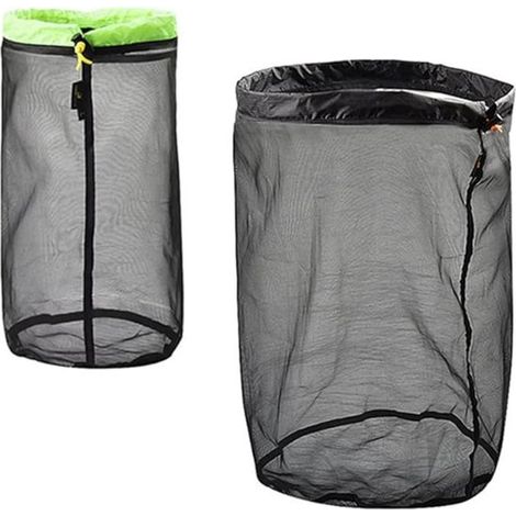 Paquete de 2 bolsas de malla de nailon,Bolsa de almacenamiento de malla ligera para camping y actividades al aire libre (1/5)