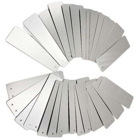 100 étiquettes en aluminium pour le jardinage - Rectangle, panneaux de signalisation pour l'extérieur, panneaux en métal, étiquettes pour les plantes de jardinage, panneaux de signalisation en alu