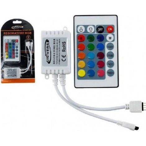 Télécommande Ir 24 Touches Lumière Musicale 12 V Pour Bandes Led Rvb Te-rgb