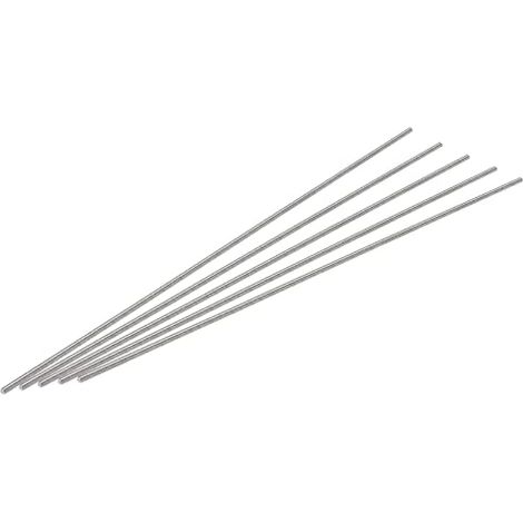 5 pièces tige filetée entièrement M3 x 250 mm, acier inoxydable 304, filetage droit, pas M3-0.5 (1/4)
