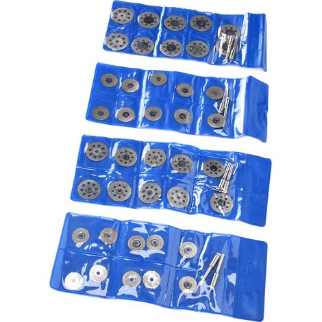 Kit de 50 disques à tronçonner pour le travail du bois, avec tournevis, pour perceuse et meuleuse électrique. (1/5)