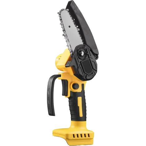 Mini tronçonneuse 4 pouces sans fil travail du bois jardin scie électrique outil électrique de coupe adapté à Dewalt 18V batterie broche (1/3)