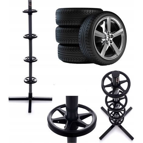 Support pour jantes et pneus, lot de 4, pour garage et atelier (1/5)
