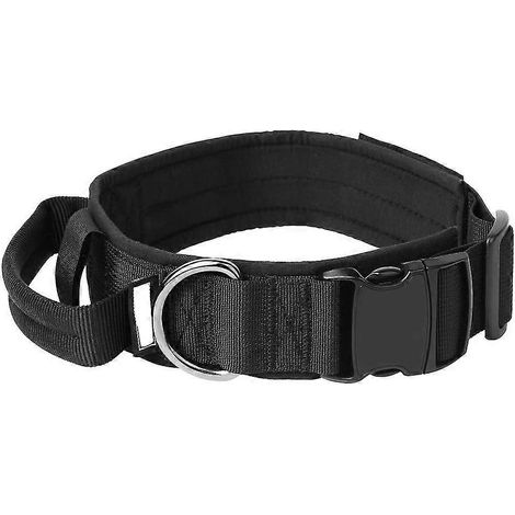 Collier tactique pour chien, collier d'entraînement militaire réglable avec poignée A (1/5)