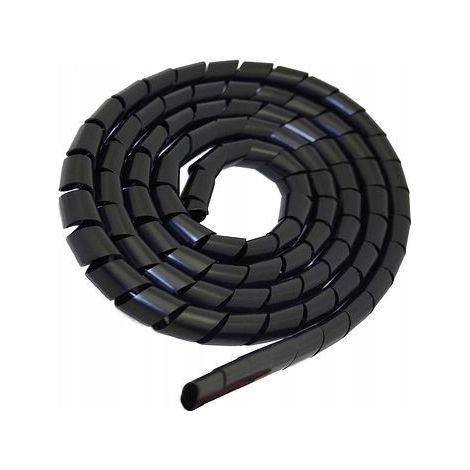Funda trenzada en espiral para cables de 13-80 mm, color negro, 10 m (1/5)