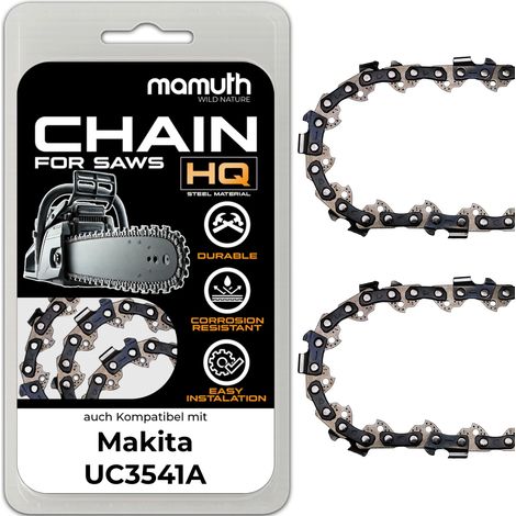2x Chaîne de tronçonneuse 35cm 1,1mm 3/8" 52 T pour Makita UC3510A (1/4)