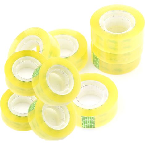 Nastro Adesivo Acrilico Trasparente 8 Rotoli Imballaggio 19mmx33m (1/3)