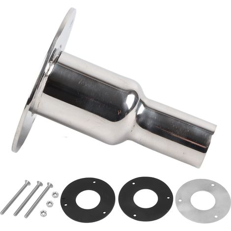 Coque Raccord D'échappement en Acier Inoxydable Tuyau D'échappement Douille 24mm OD pour Chauffage Camion Marin Droit (1/5)