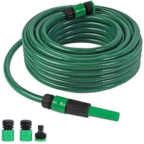 Tuyau d'arrosage 5 m/10 m/15 m/20 m/30 m/50 m, tuyau d'arrosage avec buse de pulvérisation et raccords de connexion, tuyaux d'arrosage légers et flexibles pour jardin/extérieur/cour/pelouse (1/5)