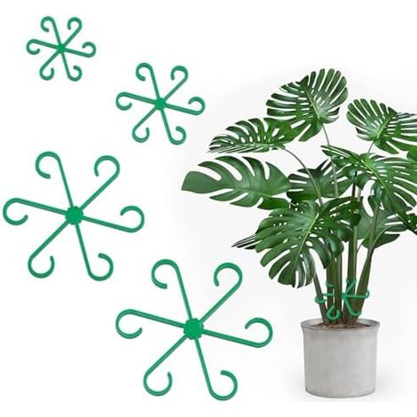 CSPARKV 4 Stück Kletterpflanzen-Clips, Pflanzenstütz-Clips für den Innenbereich, grüne Kletterpflanzen-Clips, Befestigungsclips für Kletterpflanzen, Tomaten, Hortensien, Rosen