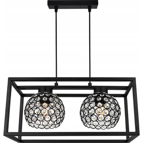 LAMPADA A SOSPENSIONE ELEGANTE GABBIA SFERA DI CRISTALLO (1/5)
