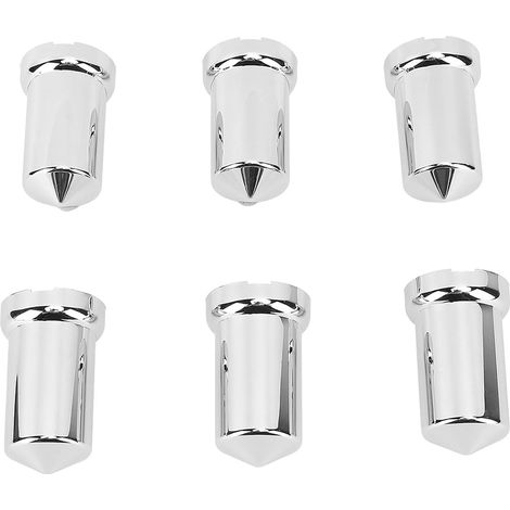 Cache-écrous Semi-écrous, Cache-écrous de Roue 33 Mm, Cache-écrous de Roue en Plastique ABS chromé Antirouille, Capuchons d'écrous de Roue à de 33 Mm pour Camions, (1/5)