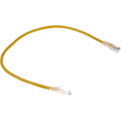 Câble Ethernet cat 5e Avec connecteur gaine PVC Jaune / , U/UTP, 500mm ( Prix pour 1 )