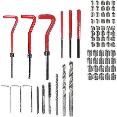 Kit de 75 outils de réparation de filetage, inserts filetés M5-M8 (1/5)