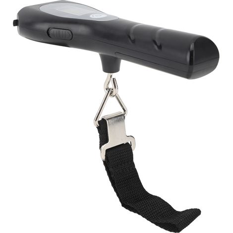 Balance à bagages numérique portable avec crochet, lampe torche et sangle de 1 m. Idéale pour la maison, les voyages et la pêche. (1/5)