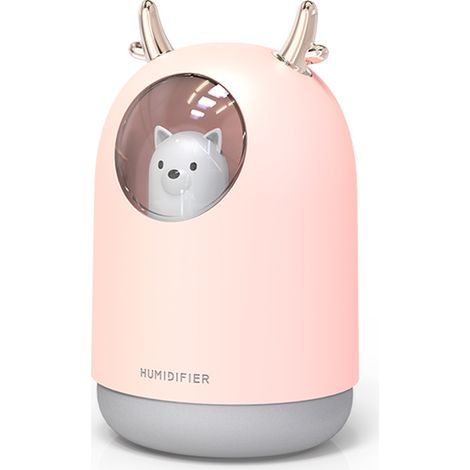 Humidificateur d'air pour bébé, silencieux, à ultrasons, pour chambre à coucher, avec 7 couleurs de lumière, arrêt automatique après 12 heures, 300 m