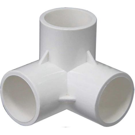 Raccords Pvc 3 voies Connecteurs de tuyauterie en Pvc, Raccords 3D (32mm, 4pcs) (1/3)