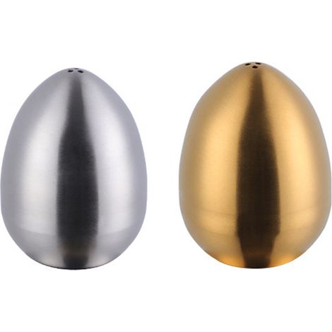 Moulin à Sel et Poivre - Pot en Acier Inoxydable avec 3 Orifices Réglables - Pour Cuisine Maison ou Professionnelle - Lot de 2 (1/5)