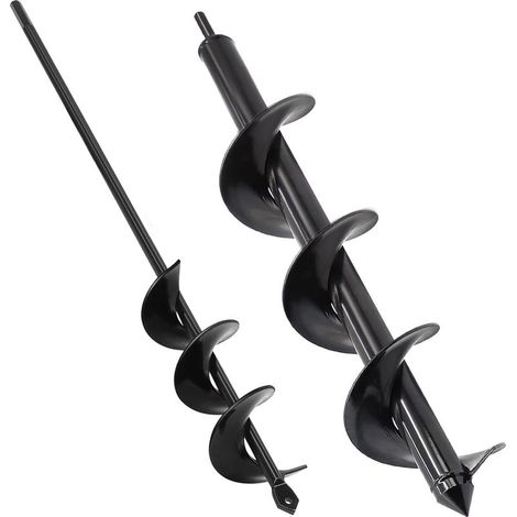 Gardening drill bit - 9x40 cm and 4x42 cm - for cordless drill - with sturdy shaft - ideal for planting plants, growing onions, flower pots and digging holes (1/5)