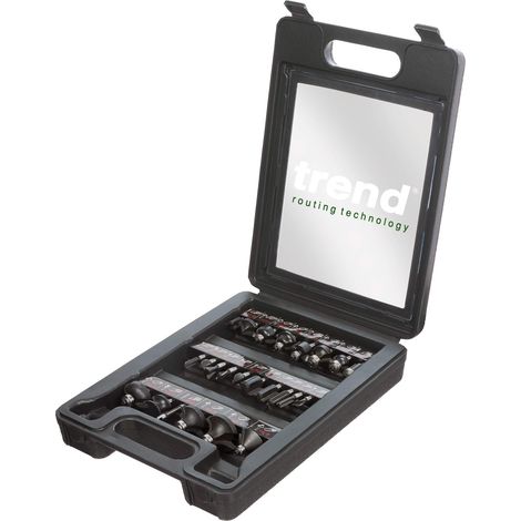 Trend Set di Partenza di 24 Frese per Router, Gambo da 6,35 mm, Punta in Carburo di Tungsteno, Custodia Inclusa, SET/SS24X1/4TC (1/5)