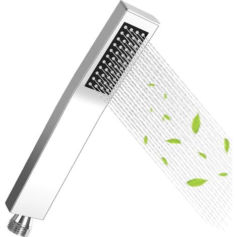 Cabezal de ducha cuadrado de acero inoxidable 304, ahorrador de agua, boquilla de silicona autolimpiante – baño