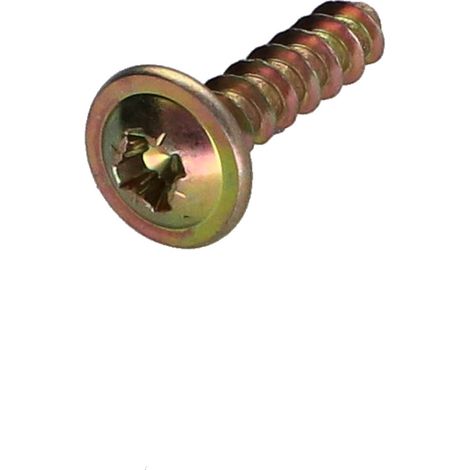 Vis Euro Tête ronde large Pozi 4X16 FR Diamètre de tête: 8.5 Bichromaté - 10 pièces (1/2)
