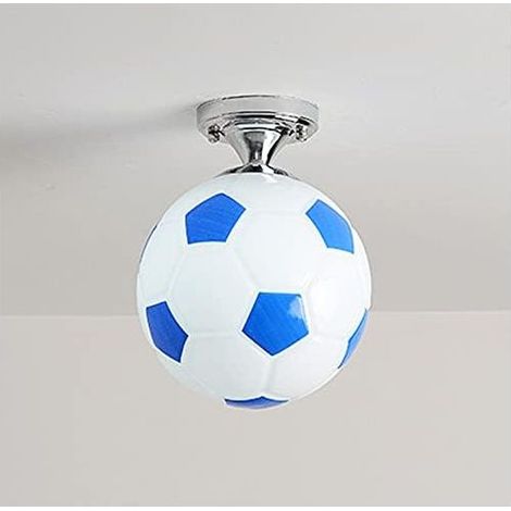 Fußball-Deckenleuchte, Kronleuchter für Kinderzimmer, Innenbeleuchtung, Kreativer Kronleuchter mit individuellem Design, Warmes Licht für Wohnzimmer, Esszimmer, Schlafzimmer, 20 cm (Blau) (1/5)