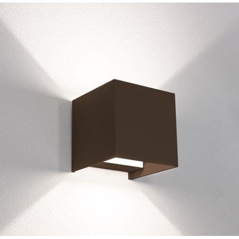 Century applique led updown quadrato corten 20w 3000k-4000k-6500k udsco-2012