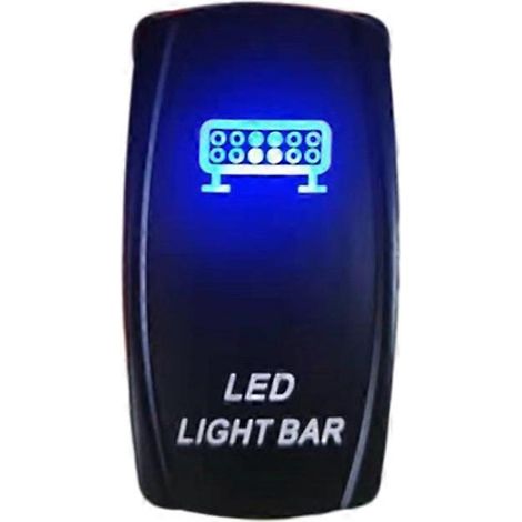 Interrupteur à bascule à bouton-poussoir LED pour voiture, train, bateau, marine, 5 broches, 12 V/24 V (1/5)