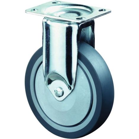 BS Rollen Rueda fija goma maciza rodamientos de bolas pesada 80 mm 80 kg - C110.A85.081 (1/2)